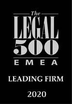Legal 500 Leading Firm 2020